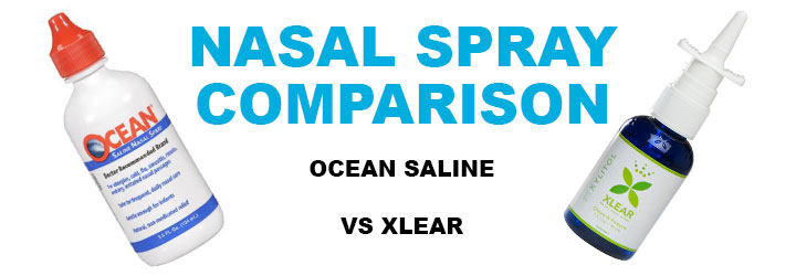 Comparison: Ocean Saline Nasal Spray and Xlear Nasal Spray